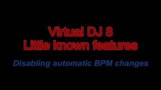 VDJ8  Disabling automatic BPM changes [upl. by Alehs743]