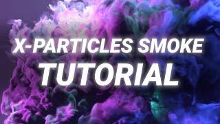 Xparticles colored smoke tutorial for Cinema4D [upl. by Ennairda3]