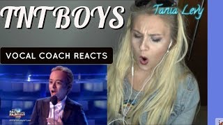 VOCAL COACH REACTION TNT Boys as The Three Tenors  O Sole Mio [upl. by Torosian]