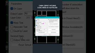 Cara cepat hitung luasan area dengan quotPERINTAH MJquot autocad autocadtutorials autocadtips [upl. by Schifra]