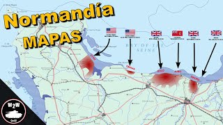 Batalla de Normandía 1944  Explicado con Mapas Reales [upl. by Goggin]