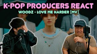 Musicians react amp review ♡ WOODZ  Love Me Harder MV [upl. by Marlon192]