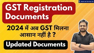 GST Registration Documents Required 2024  Documents Required for GST Registration [upl. by Pallaten138]