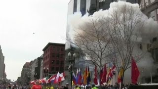 RAW Watch Boston Marathon explosions [upl. by Adlei]