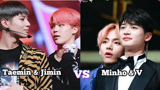 Taemin amp Jimin VS Minho amp V Best Friendships [upl. by Atazroglam]