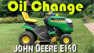 John Deere E140 Easy DYI Oil Change [upl. by Baker151]