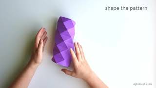 Origami Tutorial  quotYoshimura patternquot three scale variations [upl. by Machos]