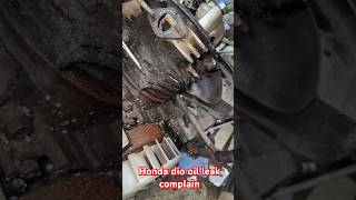 Honda Dio BS4 Engien oil leak complaint automobile bike youtubeshorts honda [upl. by Esirahs]