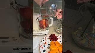 Check out these heart smoothie bites made with the Baby Brezza Glass One Step Food Maker babyfood [upl. by Ymmas]