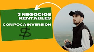 Tres negocios rentables con poca inversion [upl. by Kcirad138]