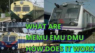 what are MEMU EMU DMU Train How does it works [upl. by Aicnatsnoc]