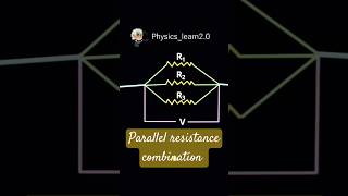 What is parallel resistance combination physics learning shorts ohmslaw [upl. by Neesay]