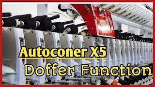 Schlafhorst Autoconer X5 Doffer Function  spinning Technology [upl. by Cissej]