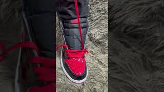 How to laces Jordan 1 Tutorial❗️Fire [upl. by Fax]