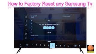 how to factory reset samsung Led Tv 8 series [upl. by Stephenson]