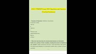 ANCC PMHNP Exam 2025 Questions and Answers Verified Solutions [upl. by Alled]