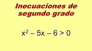 Desigualdades de segundo grado grado 2 resueltas por factorización método de signos [upl. by Sone]