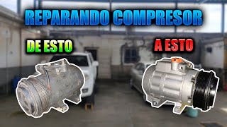 COMO REPARAR UN COMPRESOR DE AIRE ACONDICIONADO AUTOMOTRIZ  FS20 [upl. by Yuji]