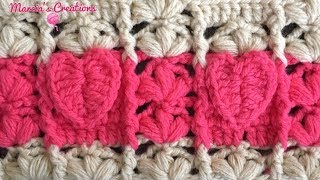 TEJIDOS A CROCHET Corazones HOW TO CROCHET Hearts Stitch [upl. by Veronika]