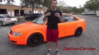 Satin Orange Plasti Dip  How to make a Satin finish using Rubber Dip S [upl. by Remde]