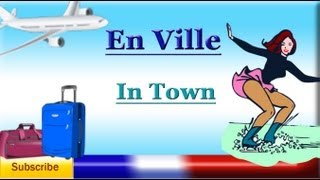 Learn French  Places Around Town  The City public places  buildings  Vocabulary lesson [upl. by Isma]