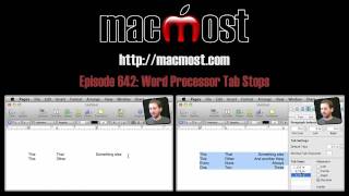 Word Processor Tab Stops MacMost Now 642 [upl. by Anaitsirhc]