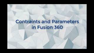 Fusion Intro Pt 1 Use Constraints and Dimensions to Drive Parametric Design in Fusion 360 [upl. by Eiramanna]