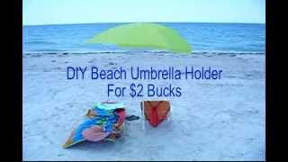 DIY Beach Umbrella Holder for 2 [upl. by Roper]