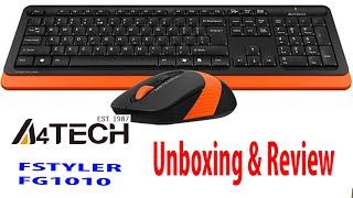 A4TECH FSTYLER FG1010 Wireless Mouse amp Keyboard Unboxing [upl. by Ferdinande]