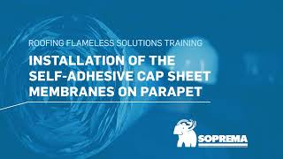 How to install a self adhesive cap sheet membrane on a parapet [upl. by Andre]