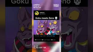 Goku meets Zeno 💀 anime animeshorts dragonball [upl. by Frida]