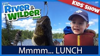 BROOK TROUT FISHING IN MYSTERIOUS RIVER  KIDS SHOW [upl. by Sorensen]