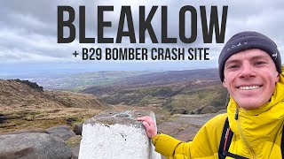 BLEAKLOW Higher Shelf Stones  B29 Bomber Crash Site  Solo Peak District Hike [upl. by Idroj]