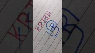 KRISH name logo short art artist trending krish [upl. by Nylatsirk]