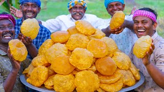 POORI  King Of Poori Recipe  Wheat Poori Recipe Cooking in Village  Crispy Fluffy Puri Recipe [upl. by Cida]