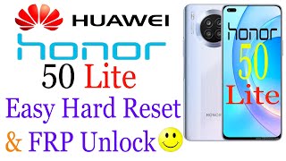 Honor 50 Lite Hard Reset amp FRP Unlock [upl. by Cinda]