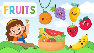 Fruits Names  Learn Fruit Names with Flashcards  English Vocabulary for Kids [upl. by Gelya]