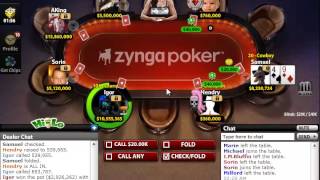 Zynga Poker Nosebleeds Strategy 8 million [upl. by Irahc]