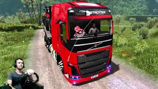 VOLVO QUALIFICADO NO BITREM 9 EIXO CARREGADO DE TRATOR  ETS2 139 [upl. by Arathorn]