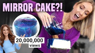 I Tried Making ROSANNA PANSINOS GALAXY MIRROR CAKE How Hard Was It [upl. by Yslehc]