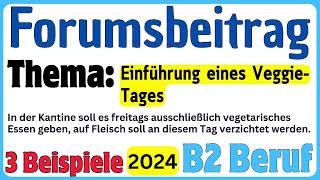 Forumsbeitrag schreiben  TELC B2 Beruf  Redemittel  Thema Einführung eines VeggieTages [upl. by Vanni446]