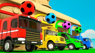 Wheels on the Bus  5 Little Monkeys Song  Soccer Ball Steps  Baby Nursery Rhymes amp Songs for Kids [upl. by Buatti602]