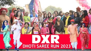 DXR DHOTI SAREE RUN TO CELEBRATE INDIAN CULTURE [upl. by Yenitirb627]