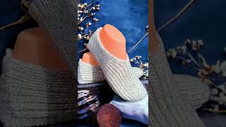 Knitted Slippers  Easy to Knit Slippers with FREE Knitting Pattern and Howto Video [upl. by Mehelhteb]