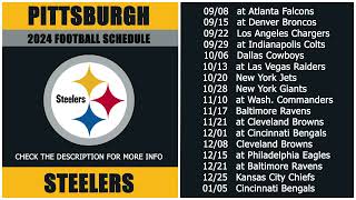 2024 Pittsburgh Steelers Football Schedule [upl. by Ermin]