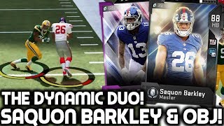 SAQUON BARKLEY amp DIAMOND ODELL BECKHAM JR THE DYNAMIC DUO Madden 19 Ultimate Team [upl. by Ahsieuqal]