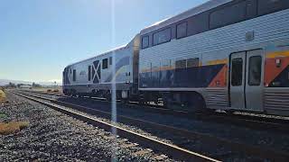 Amtrak Capitol Corridor 727 at Mowry Ave Newark CA with CDTX 2106 SC44 and 8310 Cab Car [upl. by Mcgraw]