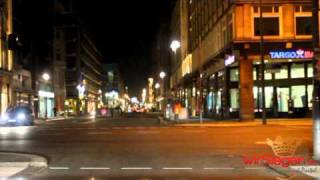 Berlin abends  Oranienburgerstr Friedrichstr Potsdamer Platz [upl. by Sirroned907]