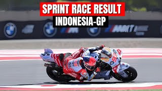 Sprint Race Result  Live Motogp Today Indonesia GP at Mandalika Circuit [upl. by Yehsa]