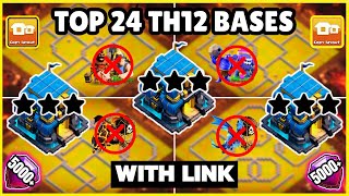 🏆 TOP 24 WORLD BEST TH12 WarFarm Base With Link  Th12 Cwl Base With Link  Th12 Best Base  2024 [upl. by Montano]